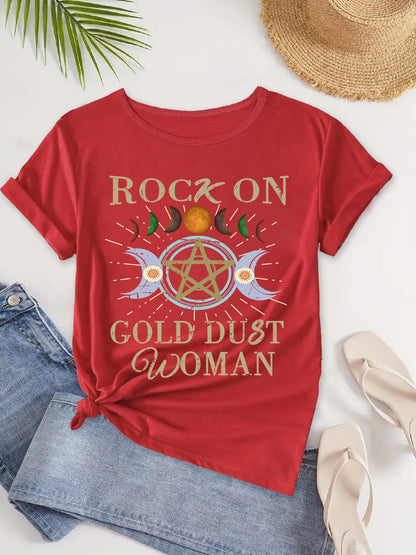 Rock On Gold Dust Woman T-Shirt,Funny Tee