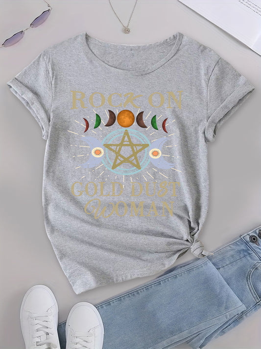 Rock On Gold Dust Woman T-Shirt,Funny Tee