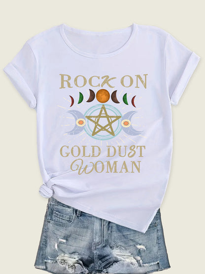 Rock On Gold Dust Woman T-Shirt,Funny Tee