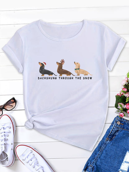 Dachshund Christmas Shirt Xmas Dog Long & Short Sleeve Tops