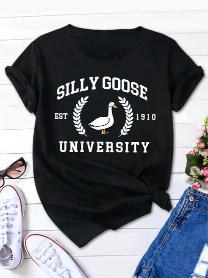 Custom Crafted Silly Goose University Est 1910 Women's Tee