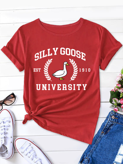 Custom Crafted Silly Goose University Est 1910 Women's Tee