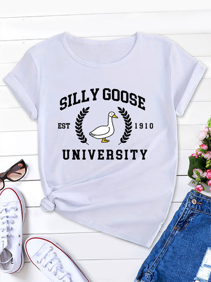 Custom Crafted Silly Goose University Est 1910 Women's Tee