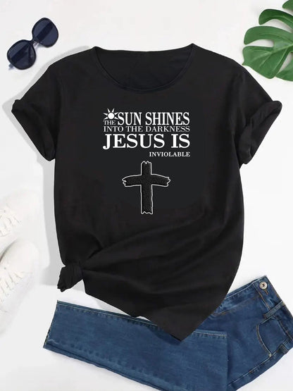 Divine Style, Black Cross & 'NORMAL JESUS IS' Typography Tee"