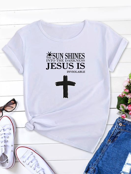 Divine Style, Black Cross & 'NORMAL JESUS IS' Typography Tee"