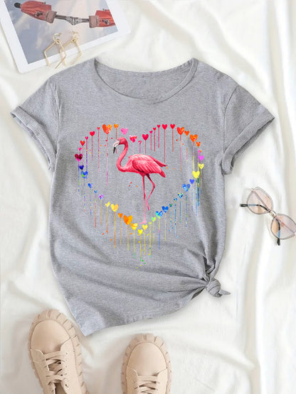 Charming Flamingo Valentine Shirt Funny Flamingo Lover Tee, Valentine's Women's Shirt