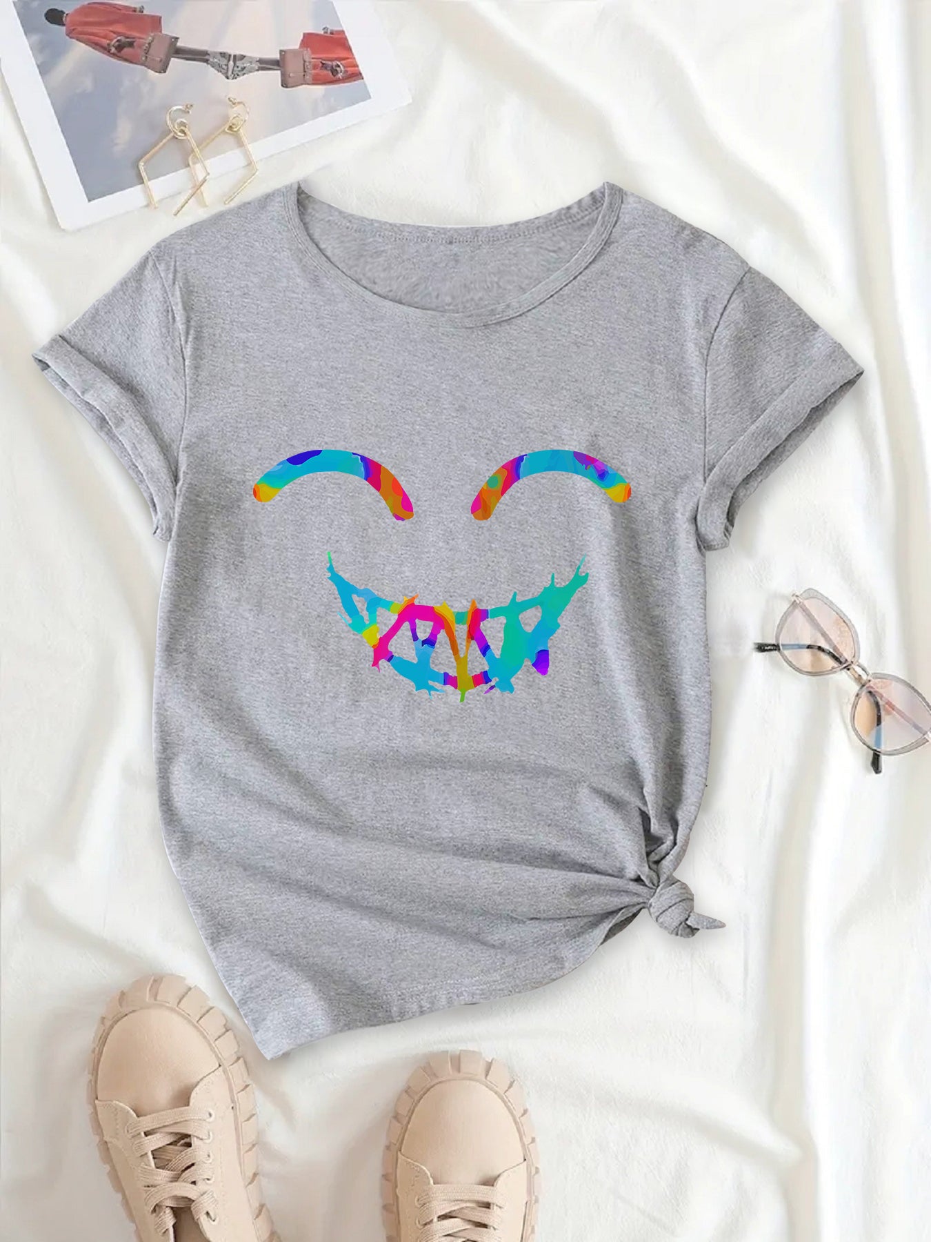 Happy Shirt, Shirt for Women, Cute Happy Shirt