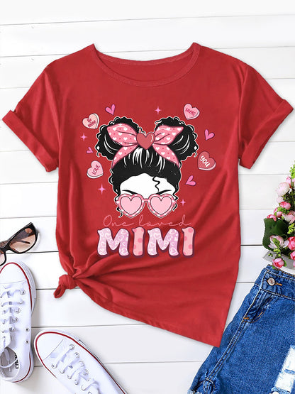 Messy Bun Girls Shirt,Crew Neck Short Sleeve Top Women Clothes Summer